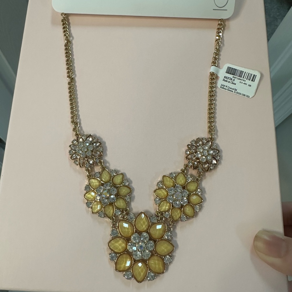 Icing Gold and Yellow Floral Necklace